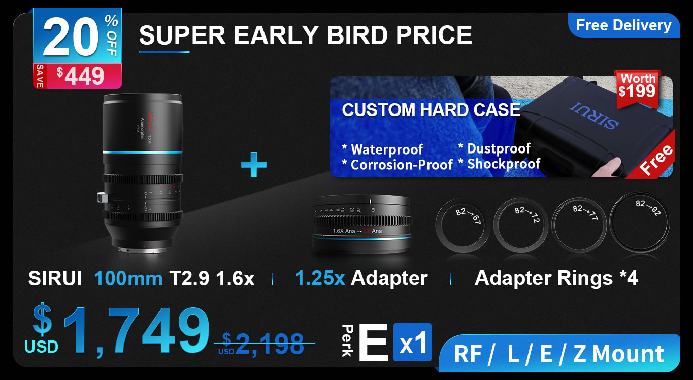 SIRUI 1.6x Full-Frame Anamorphic Lineup And SIRUI Anamorphic